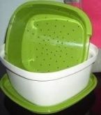 Tupperware Múltipla - Composta Por Base, Escorredor E Tampa