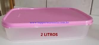 Modular Retangular Nº 1, 2 Litros Tupperware Rosa